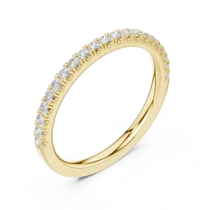 Linear Eternity Pavé-Set Round Brilliant-Cut Diamond Band
