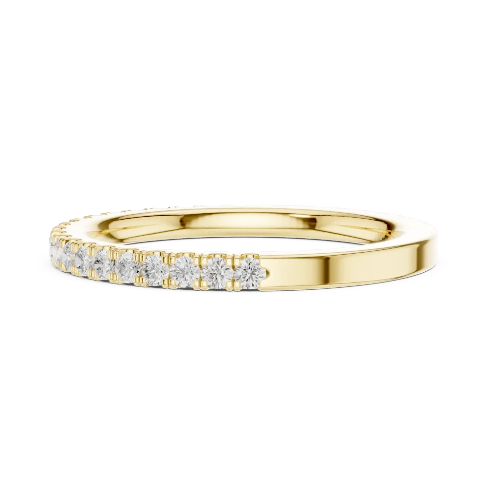 Linear Eternity Pavé-Set Round Brilliant-Cut Diamond Band - Image 4