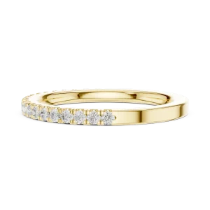 Linear Eternity Pavé-Set Round Brilliant-Cut Diamond Band - Image 4