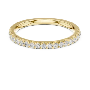 Linear Eternity Pavé-Set Round Brilliant-Cut Diamond Band - Image 2