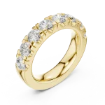 Linear Round Brilliant Pavé-Set Eternity Band