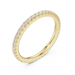 Linear Pavé-Set Round Brilliant Eternity Band