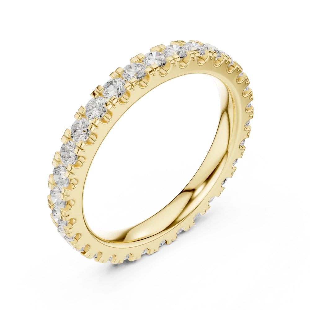 Experience timeless elegance with our pavé-set DIAMEUR diamond eternity band. Meticulously handcrafted for maximum scintillation, secure yours today.