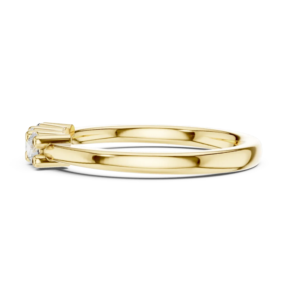 Linear Trio Round Brilliant-Cut Accent Ring - Image 4