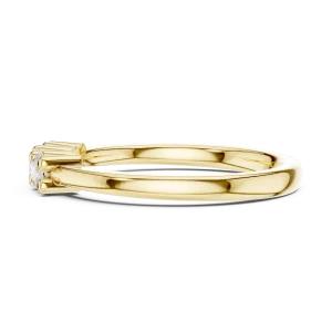 Linear Trio Round Brilliant-Cut Accent Ring - Image 4