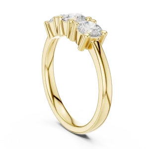 Luminary Round Brilliant Three-Stone Linear Ring - Image 3