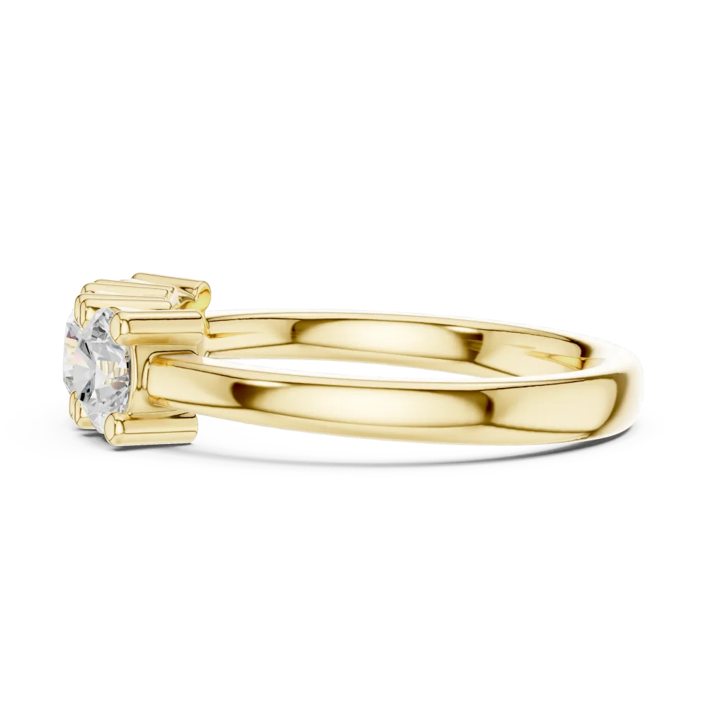 Luminary Round Brilliant Three-Stone Linear Ring - Image 4