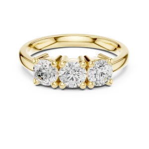 Luminary Round Brilliant Three-Stone Linear Ring - Image 2