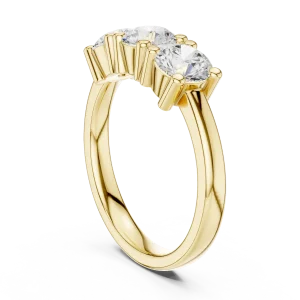 Infinite Radiance Round Brilliant Three Stone Statement Ring - Image 3