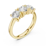 Infinite Radiance Round Brilliant Three Stone Statement Ring