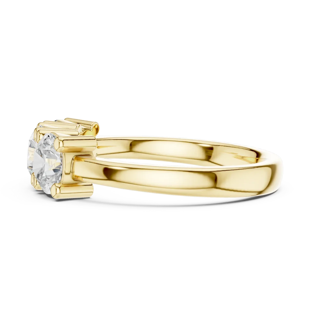 Infinite Radiance Round Brilliant Three Stone Statement Ring - Image 4