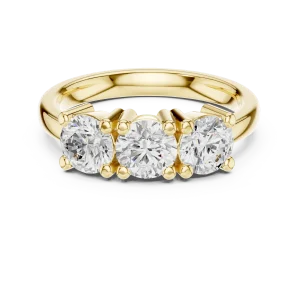 Infinite Radiance Round Brilliant Three Stone Statement Ring - Image 2