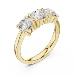 Luminary Round Brilliant Three-Stone Solitaire Ring