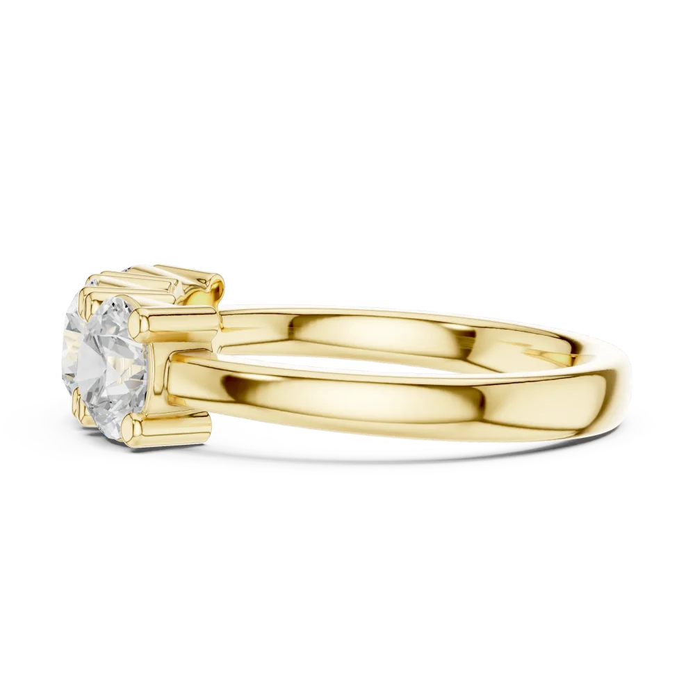 Luminary Round Brilliant Three-Stone Solitaire Ring - Image 4