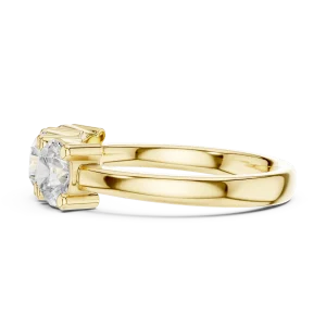 Luminary Round Brilliant Three-Stone Solitaire Ring - Image 4