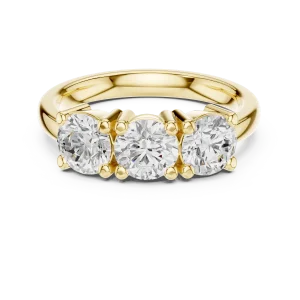 Luminary Round Brilliant Three-Stone Solitaire Ring - Image 2
