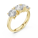 Luminary Round Brilliant Three Stone Statement Ring