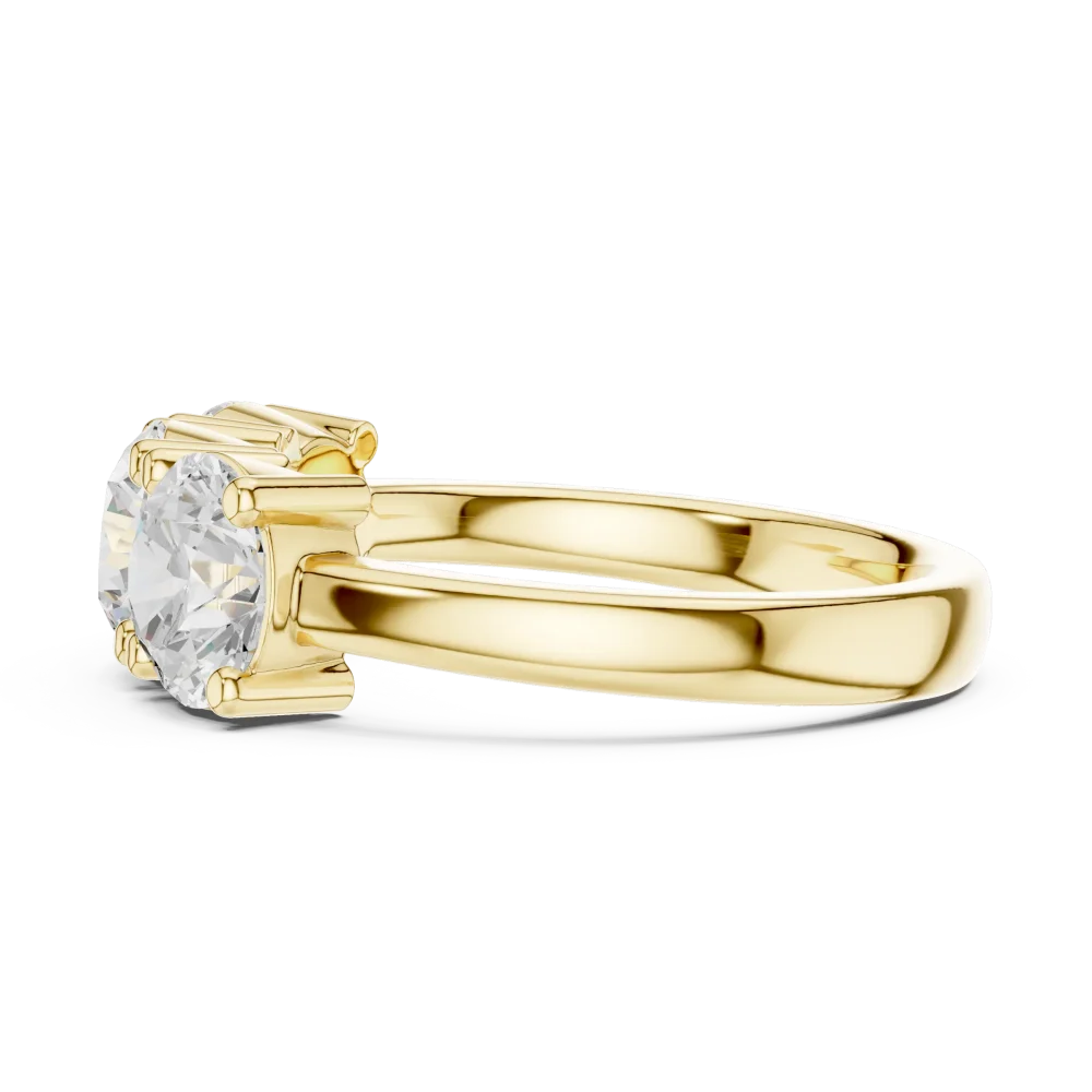 Luminary Round Brilliant Three Stone Statement Ring - Image 4