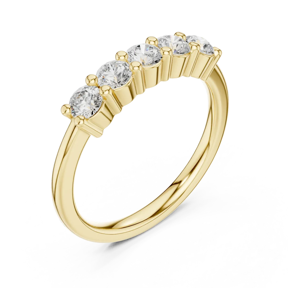 Discover the Essence Band, a brilliant-cut DIAMEUR diamond ring crafted for modern luxury. Shop this timeless, sustainable band to elevate your style.