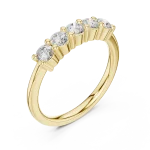 Essence Round Brilliant Five-Stone Linear Band