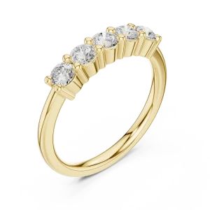 Essence Round Brilliant Five-Stone Linear Band