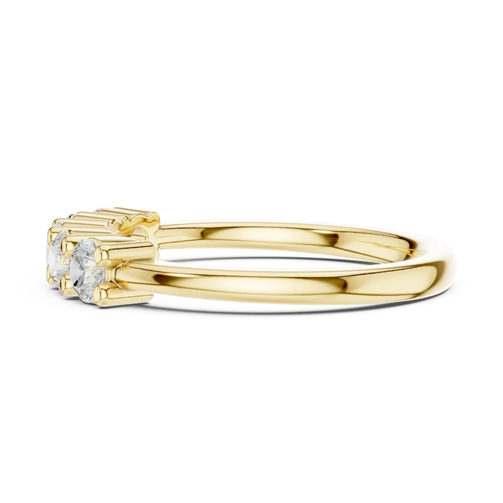 Essence Round Brilliant Five-Stone Linear Band - Image 4