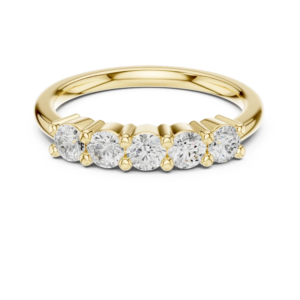 Essence Round Brilliant Five-Stone Linear Band - Image 2