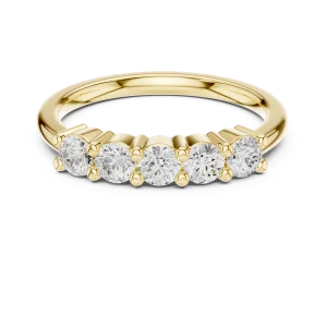 Essence Round Brilliant Five-Stone Linear Band - Image 2