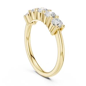Linear Five-Stone Brilliant Cut Lab Grown Diamond Band - Image 3