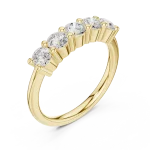 Linear Five-Stone Brilliant Cut Lab Grown Diamond Band