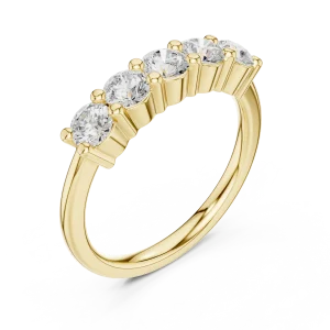 Linear Five-Stone Brilliant Cut Lab Grown Diamond Band