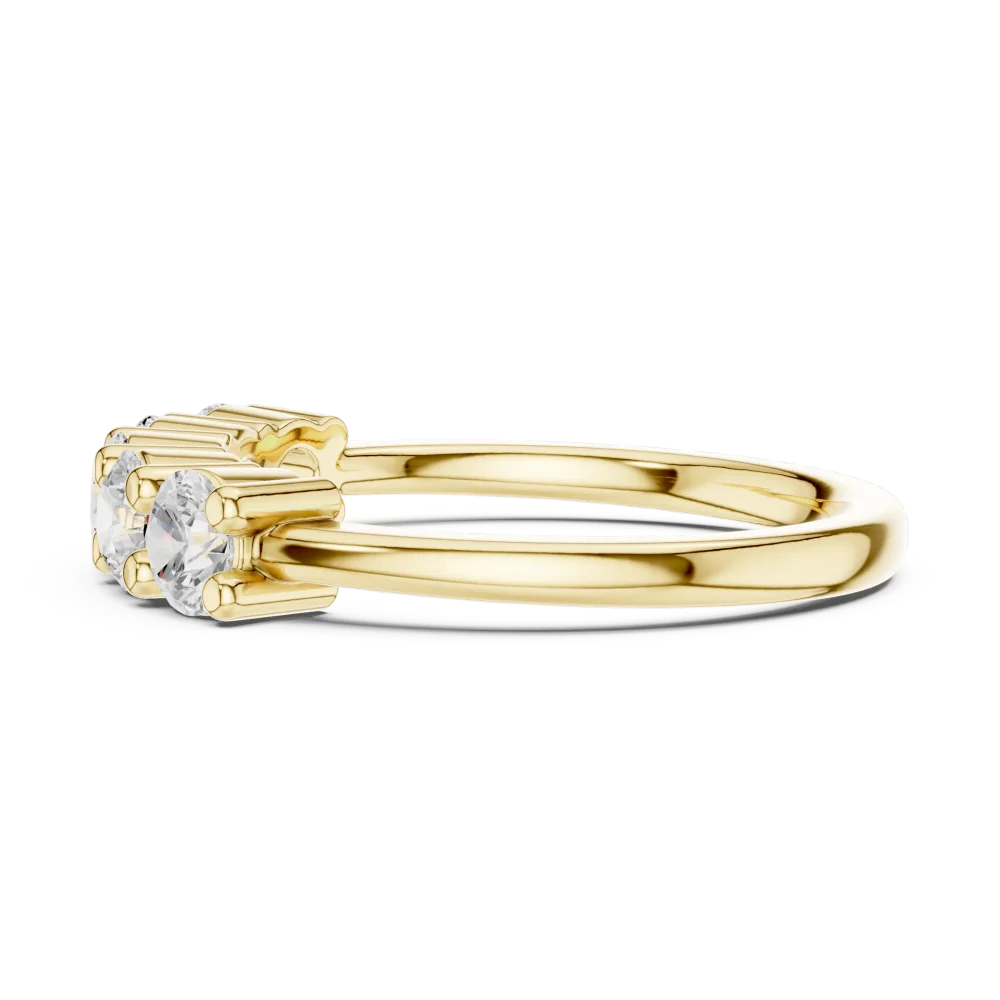 Linear Five-Stone Brilliant Cut Lab Grown Diamond Band - Image 4