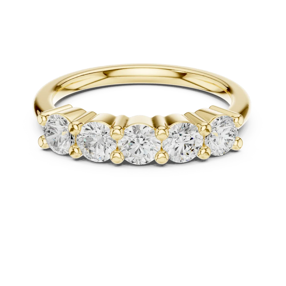 Linear Five-Stone Brilliant Cut Lab Grown Diamond Band - Image 2