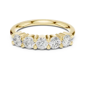 Linear Five-Stone Brilliant Cut Lab Grown Diamond Band - Image 2