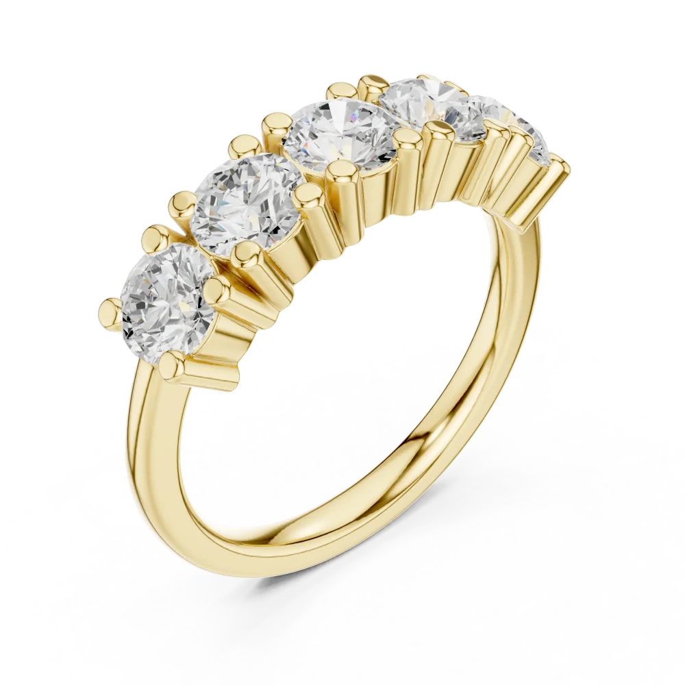 Discover the radiant brilliance of our five-stone band, featuring premium DIAMEUR lab-grown diamonds. A modern classic designed for effortless elegance.