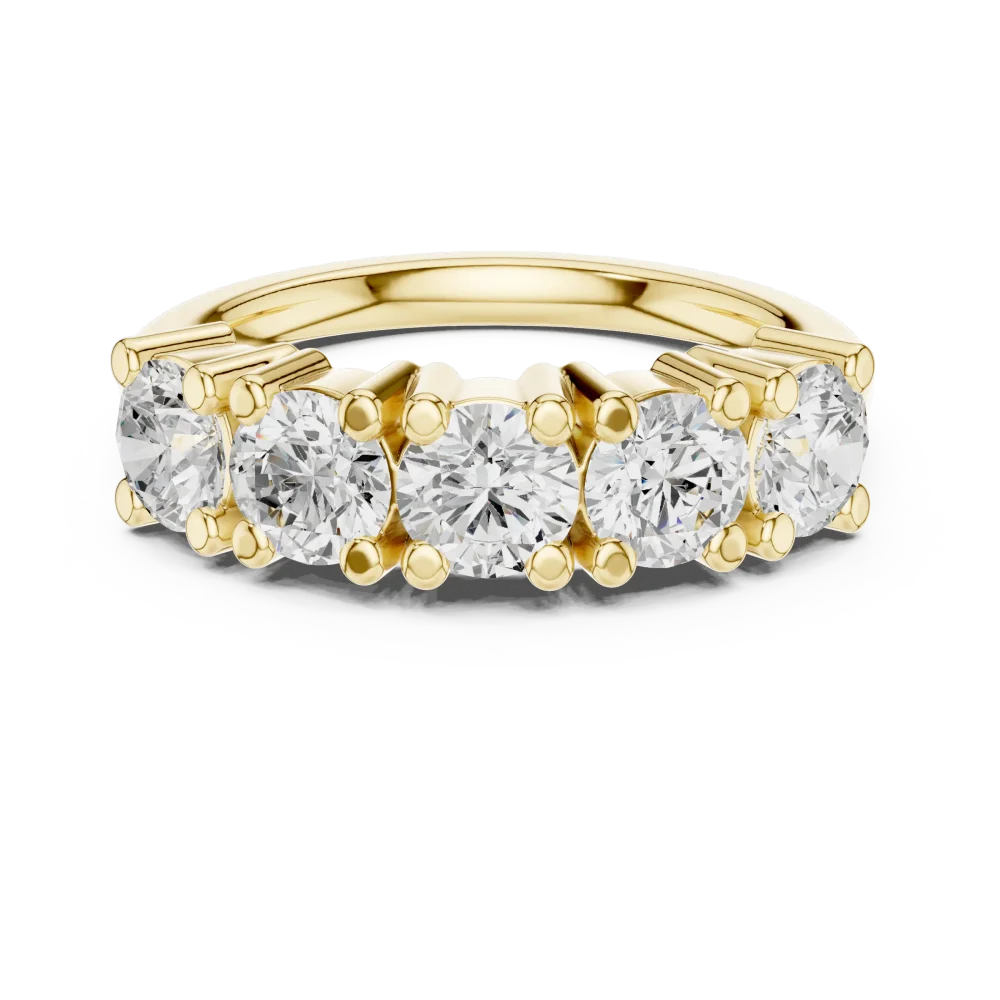 Infinite Scintillation Round Brilliant Five-Stone Band - Image 2