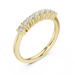 Linear Seven-Stone Round Brilliant Cut Diamond Band