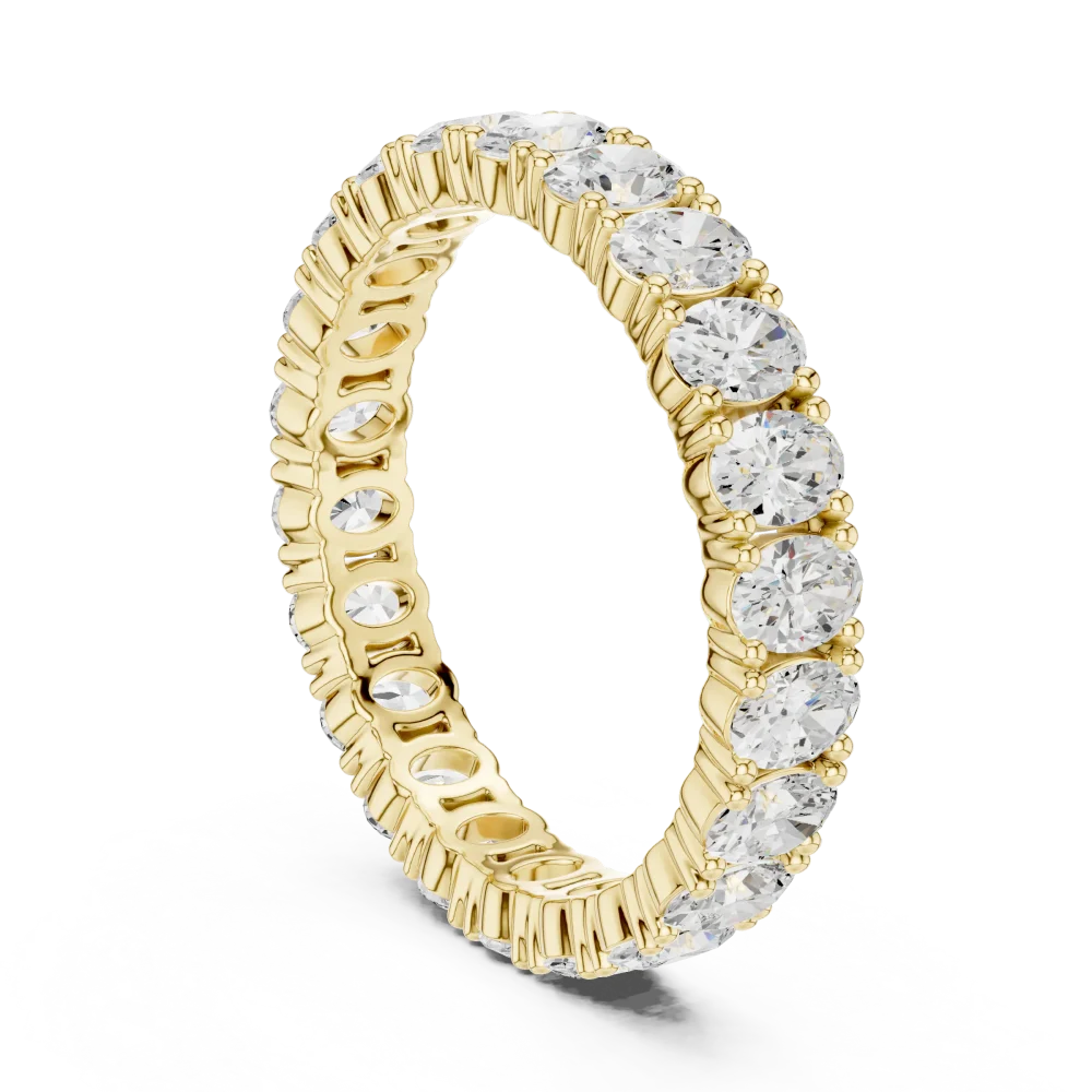 Infinite Oval Eternity Band in Polished Precious Metal - Image 3