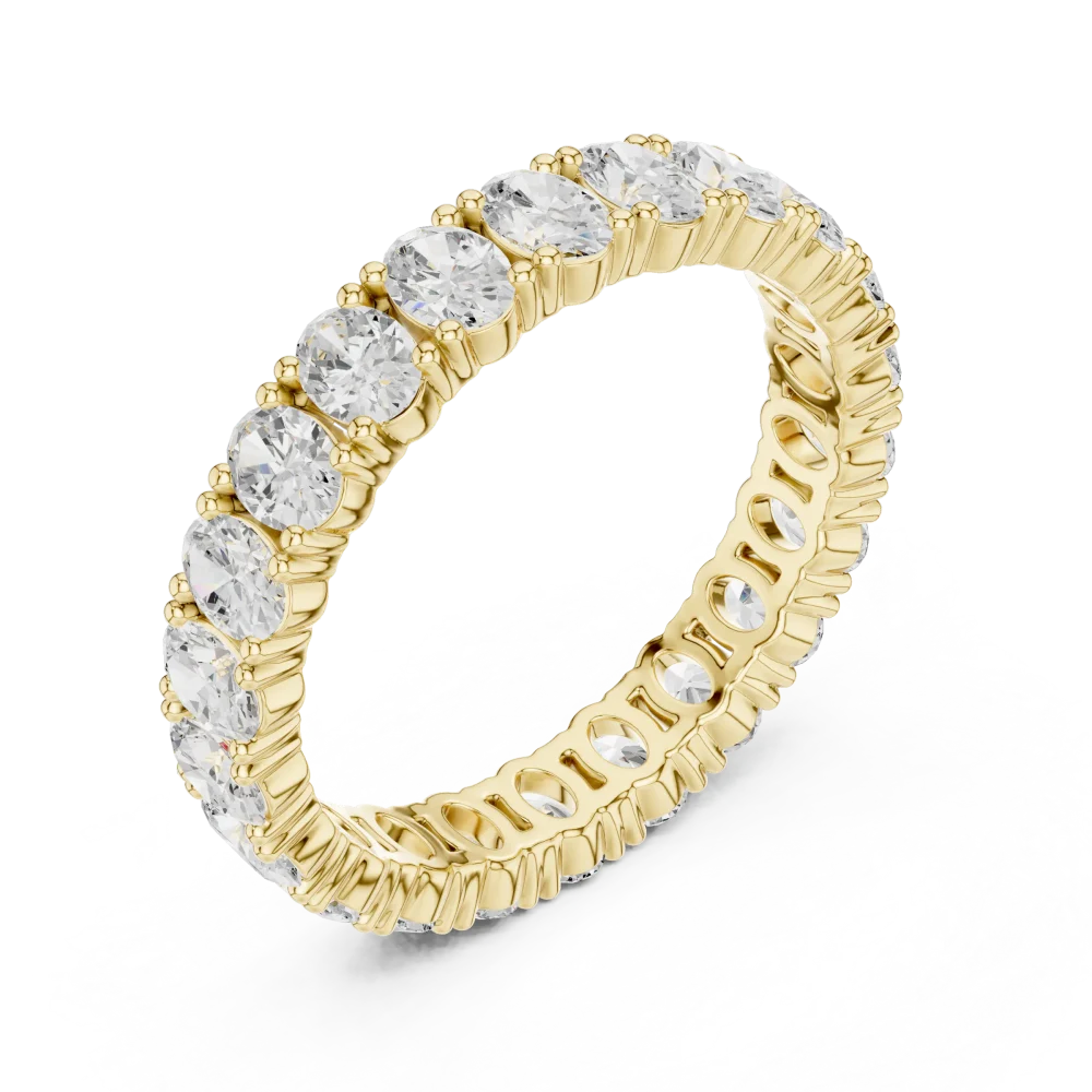 Experience the endless brilliance of our oval-cut DIAMEUR diamond eternity band. A modern classic for your collection, crafted for ultimate radiance.