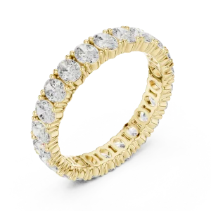 Infinite Oval Eternity Band in Polished Precious Metal