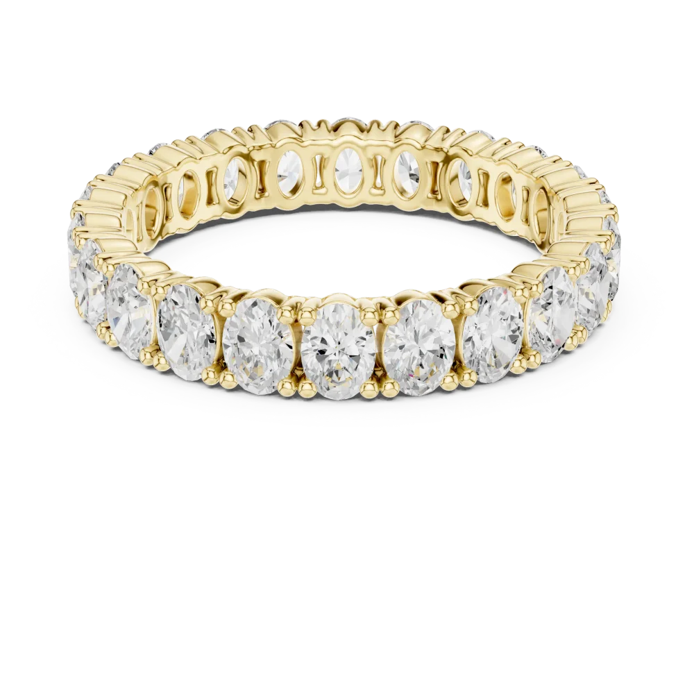 Infinite Oval Eternity Band in Polished Precious Metal - Image 2