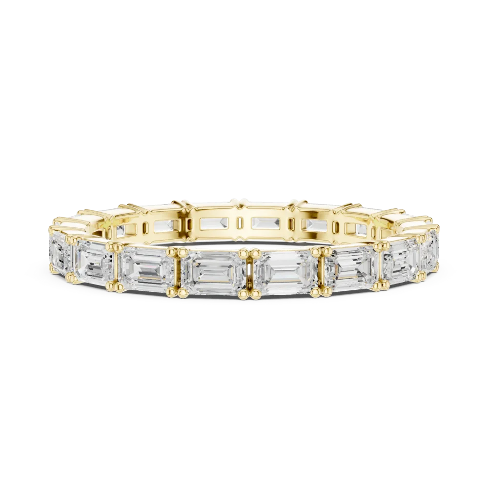 Symmetry Emerald Cut Linear Eternity Band - Image 4