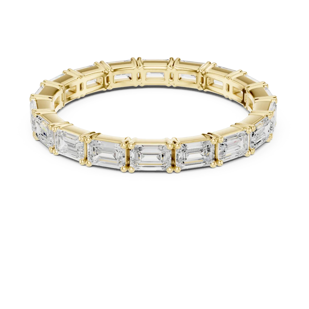 Symmetry Emerald Cut Linear Eternity Band - Image 2
