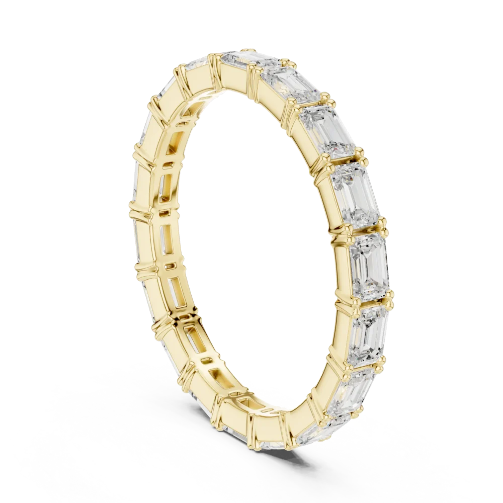 Infinite Emerald Cut Linear Eternity Band - Image 3