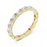 Infinite Emerald Cut Linear Eternity Band