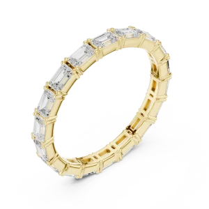 Infinite Emerald Cut Linear Eternity Band