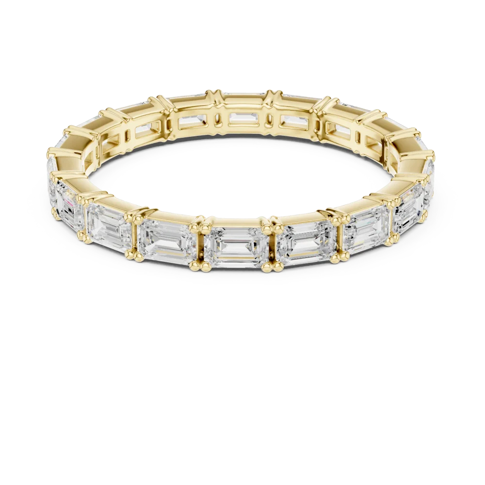 Infinite Emerald Cut Linear Eternity Band - Image 2