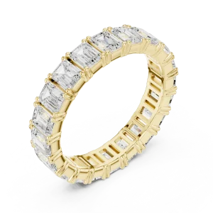 Ethereal Emerald Cut Eternity Band