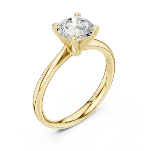 Essence Round Brilliant Cut Solitaire Ring