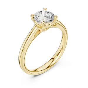 Essence Round Brilliant Cut Solitaire Ring